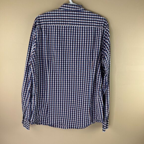Ted Baker Blue & White Gingham Plaid Dress Shirt - Picture 3 of 13